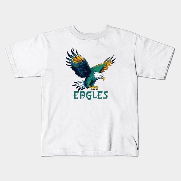 Eagles Kids T-Shirt by lospaber